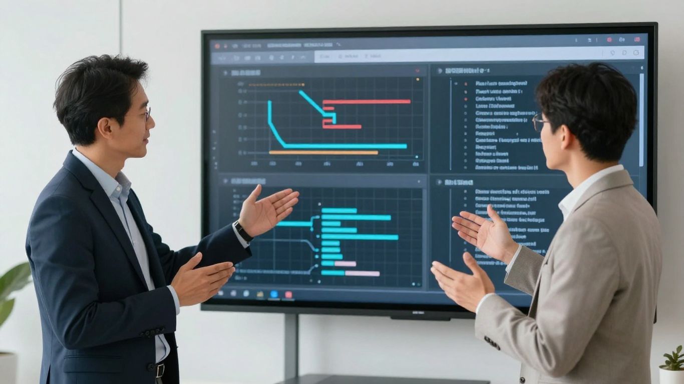 Account managers reviewing live dashboards