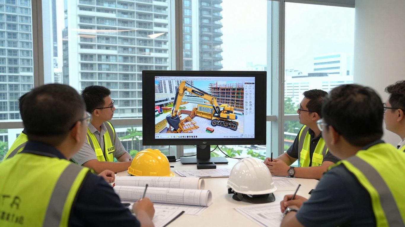 Engineering team reviewing coordinated ERSS model