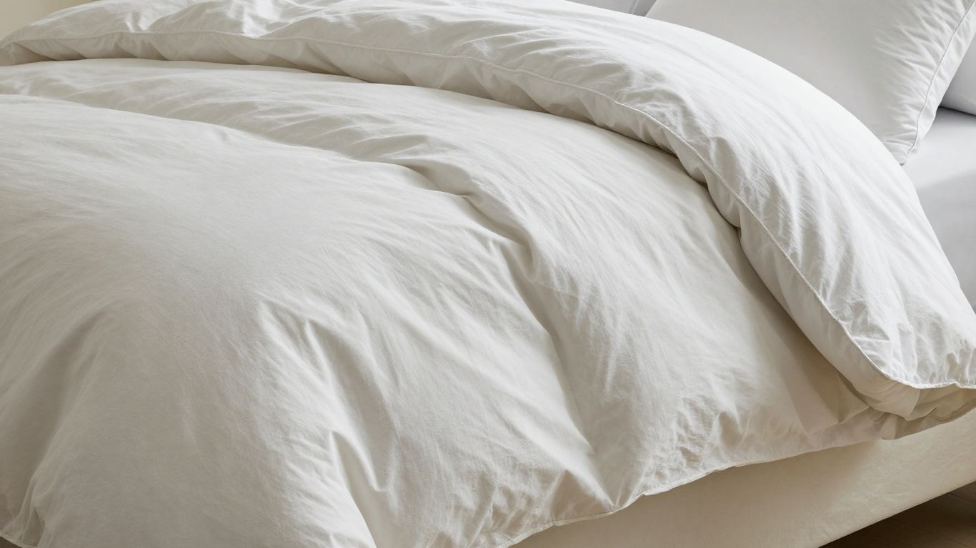 Neatly folded king size duvet cover with plush texture.
