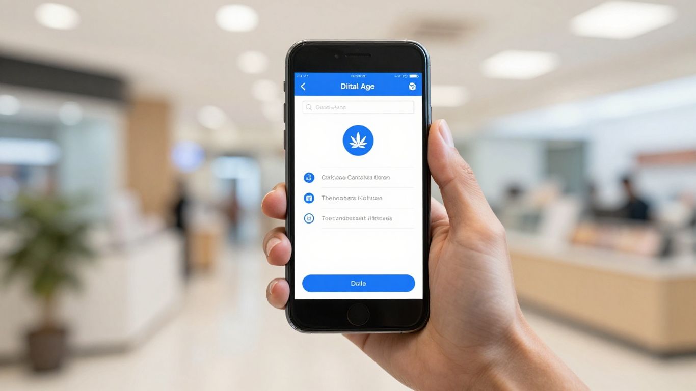 Age verification on a smartphone for cannabis orders.
