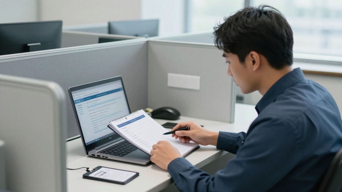 Administrator preparing partner account details