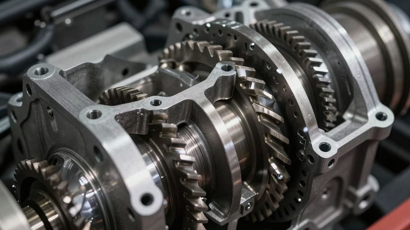 Mazda differential assembly with visible gears and housing.