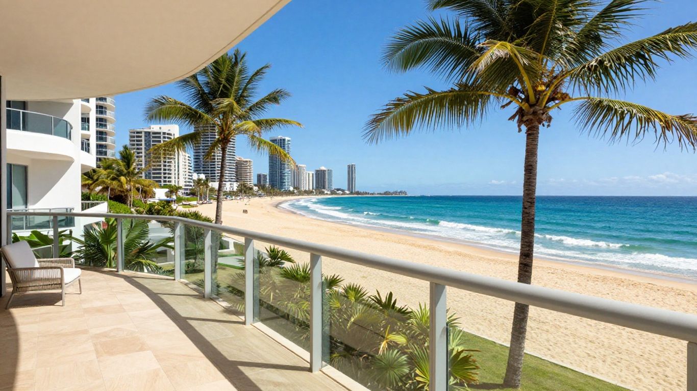 Gold Coast holiday apartment balcony view