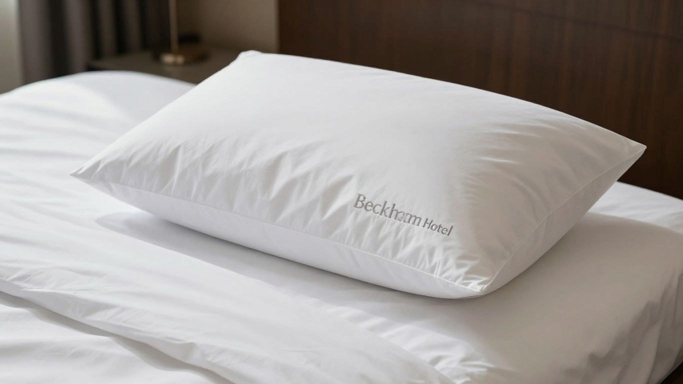 Plush pillow on a neatly made bed.