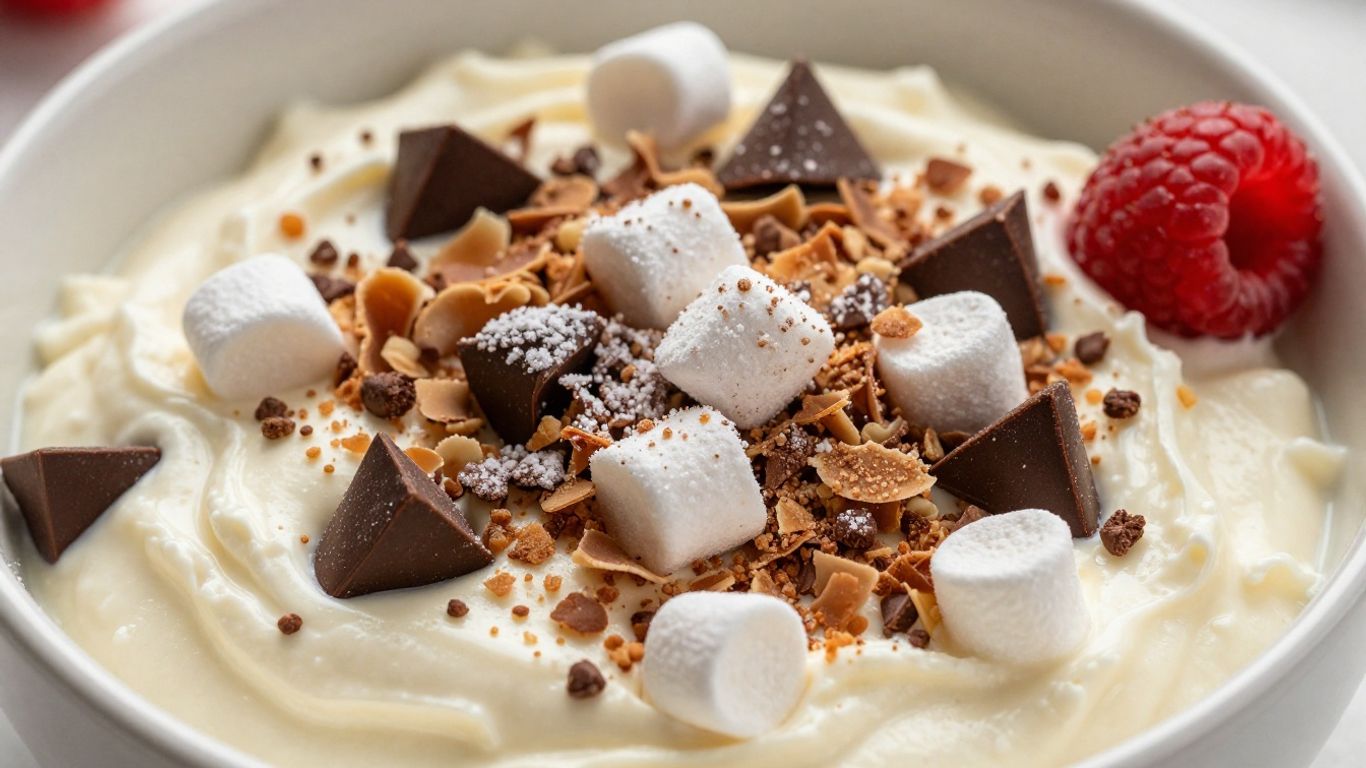 Creamy cannoli dip with chocolate chips and crushed shells.