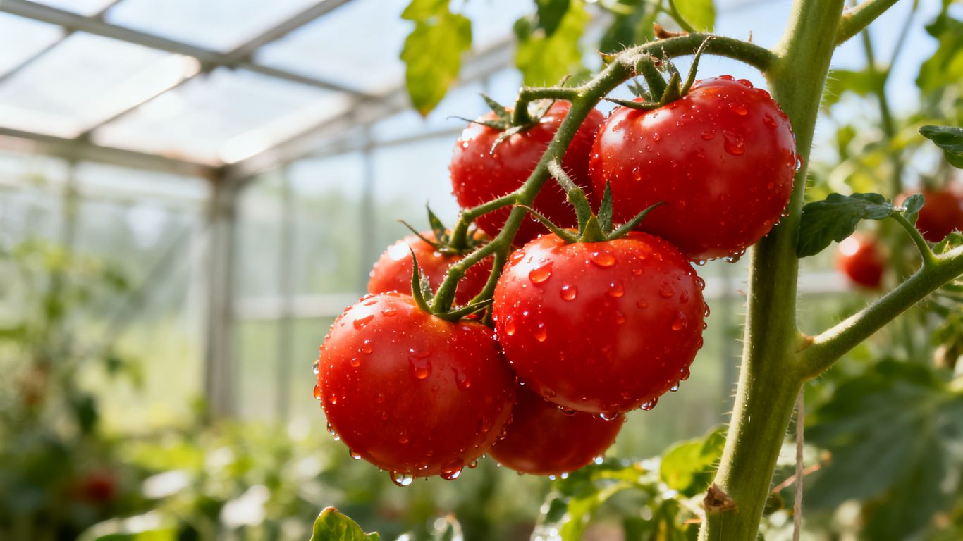 Reife rote Tomaten an einem Strauch
