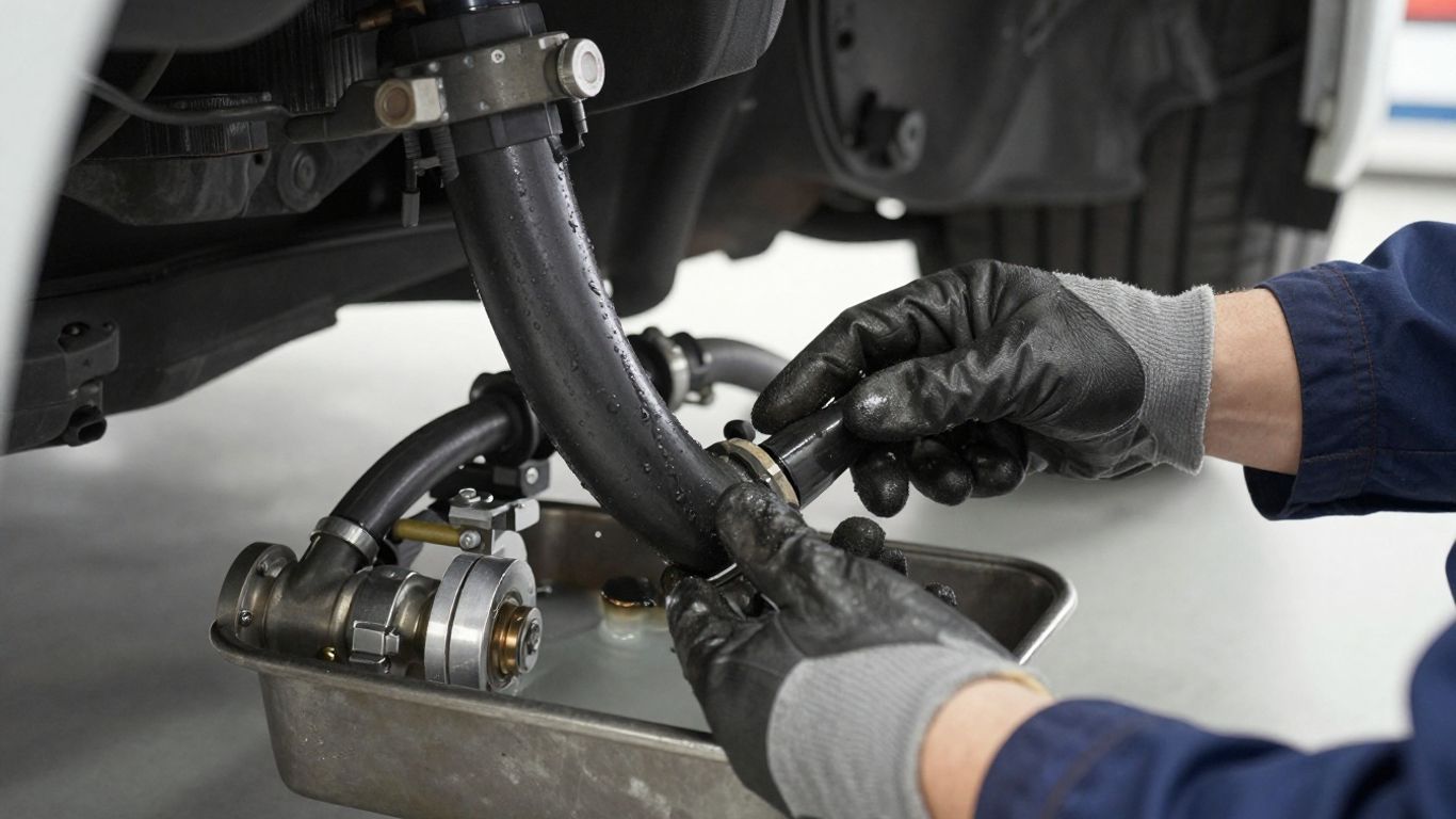 Power steering leak inspection under vehicle