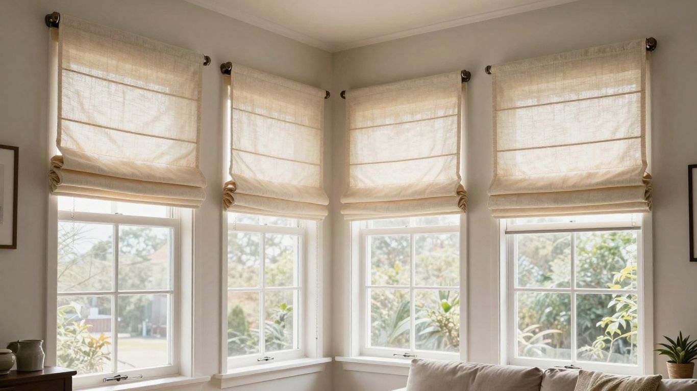 Various window blinds in a sunlit room, showing texture and function.