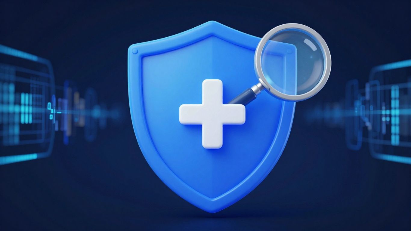 Digital shield protecting a hyperlink from threats.