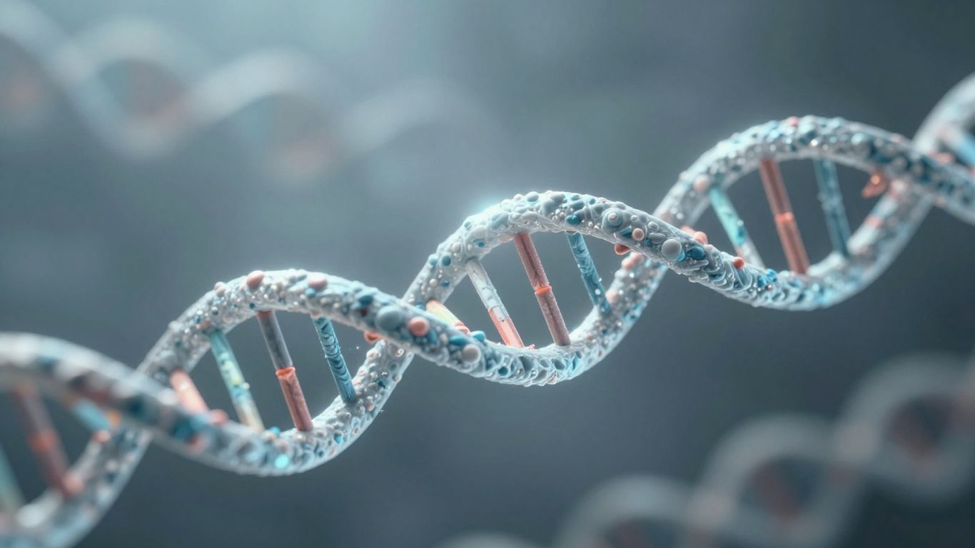 DNA-Doppelhelix mit subtiler Beleuchtung
