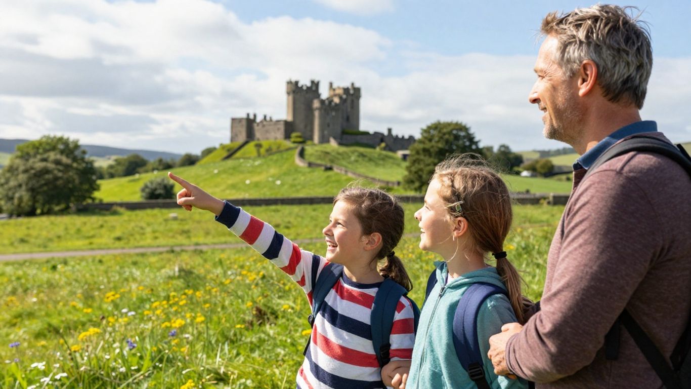 Family enjoying a budget-friendly UK adventure.