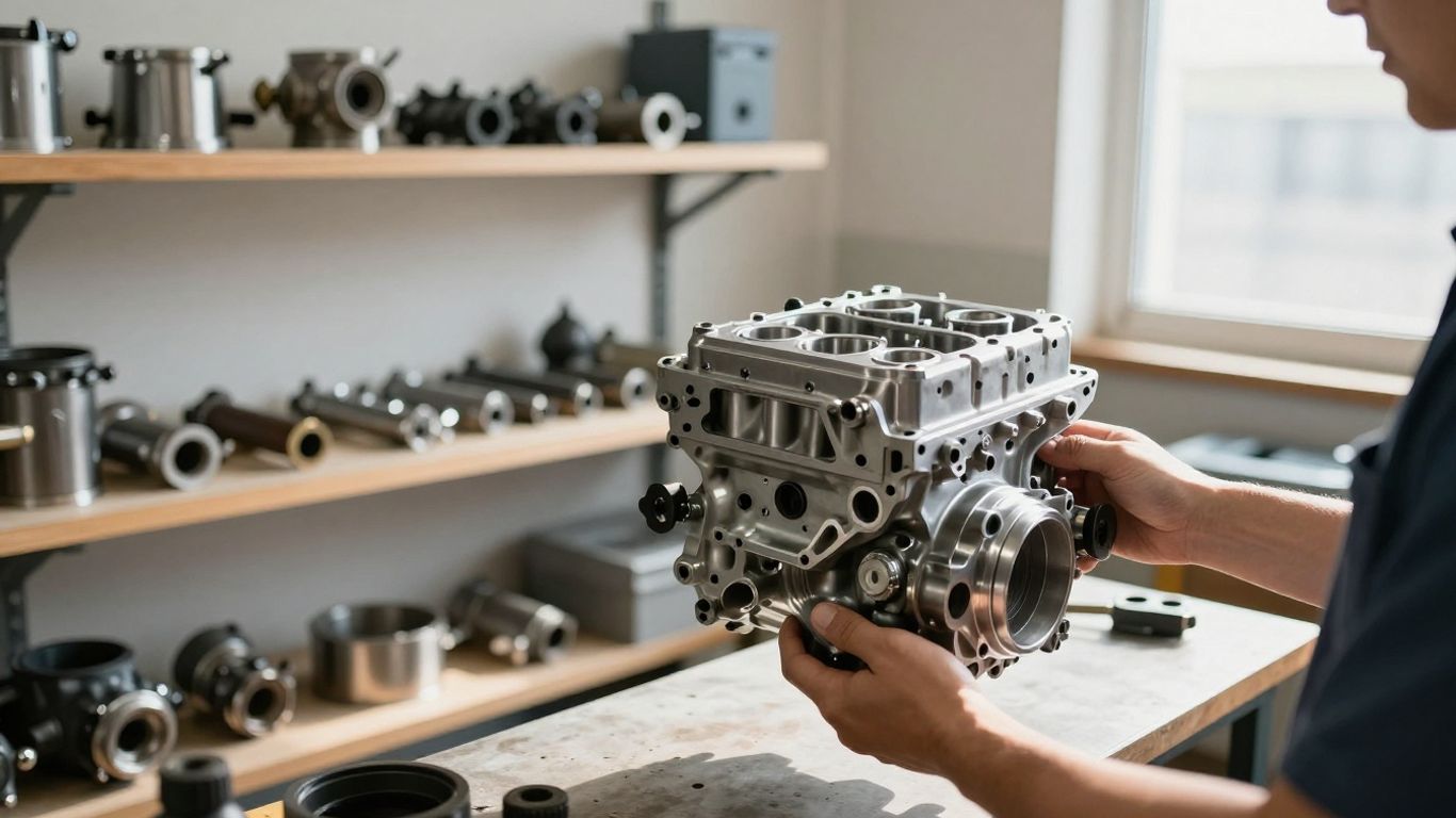 Toyota car parts in a workshop