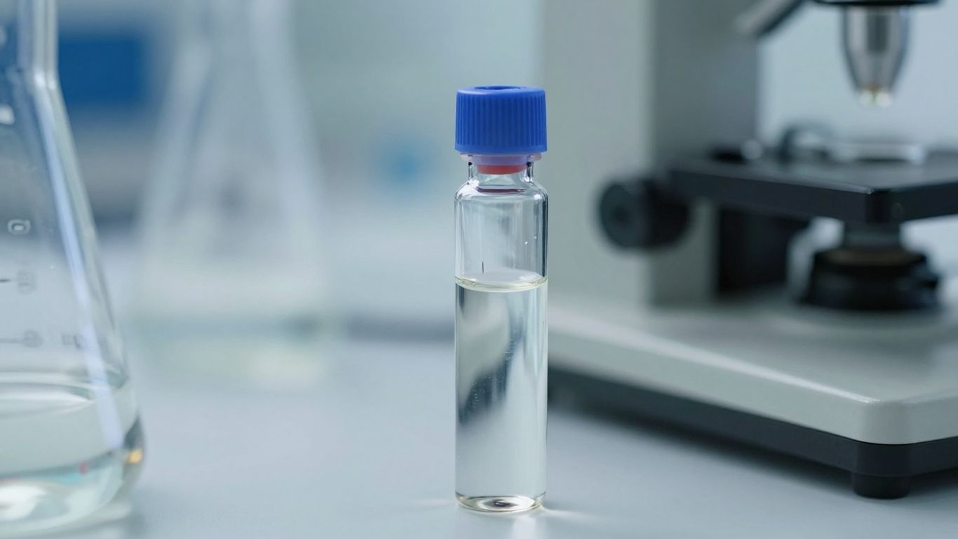 MOTS-c peptide research vials in a laboratory.