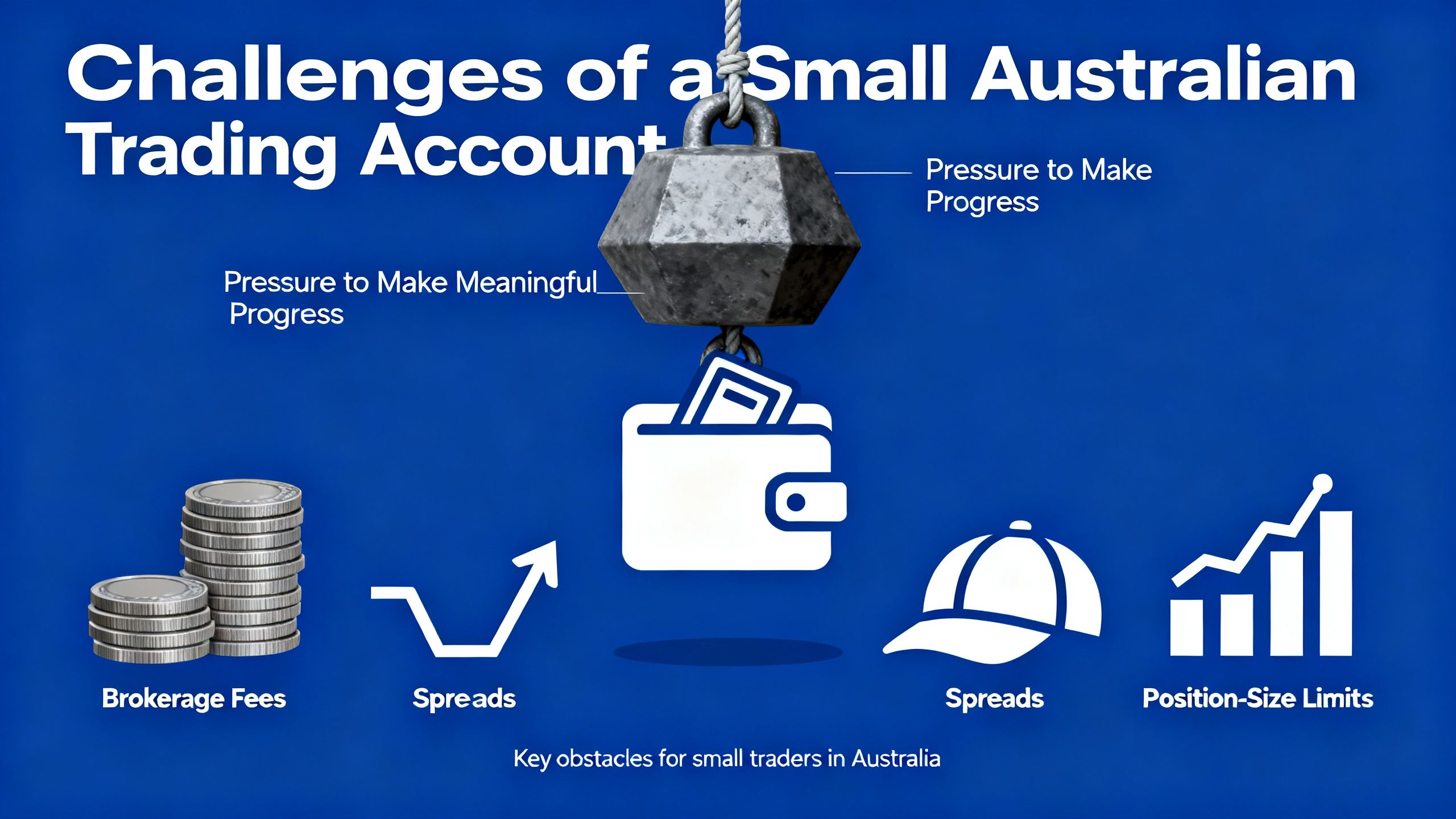 A small Australian trading account weighed down by brokerage, spreads, position-size limits and the pressure to make meaningful progress
