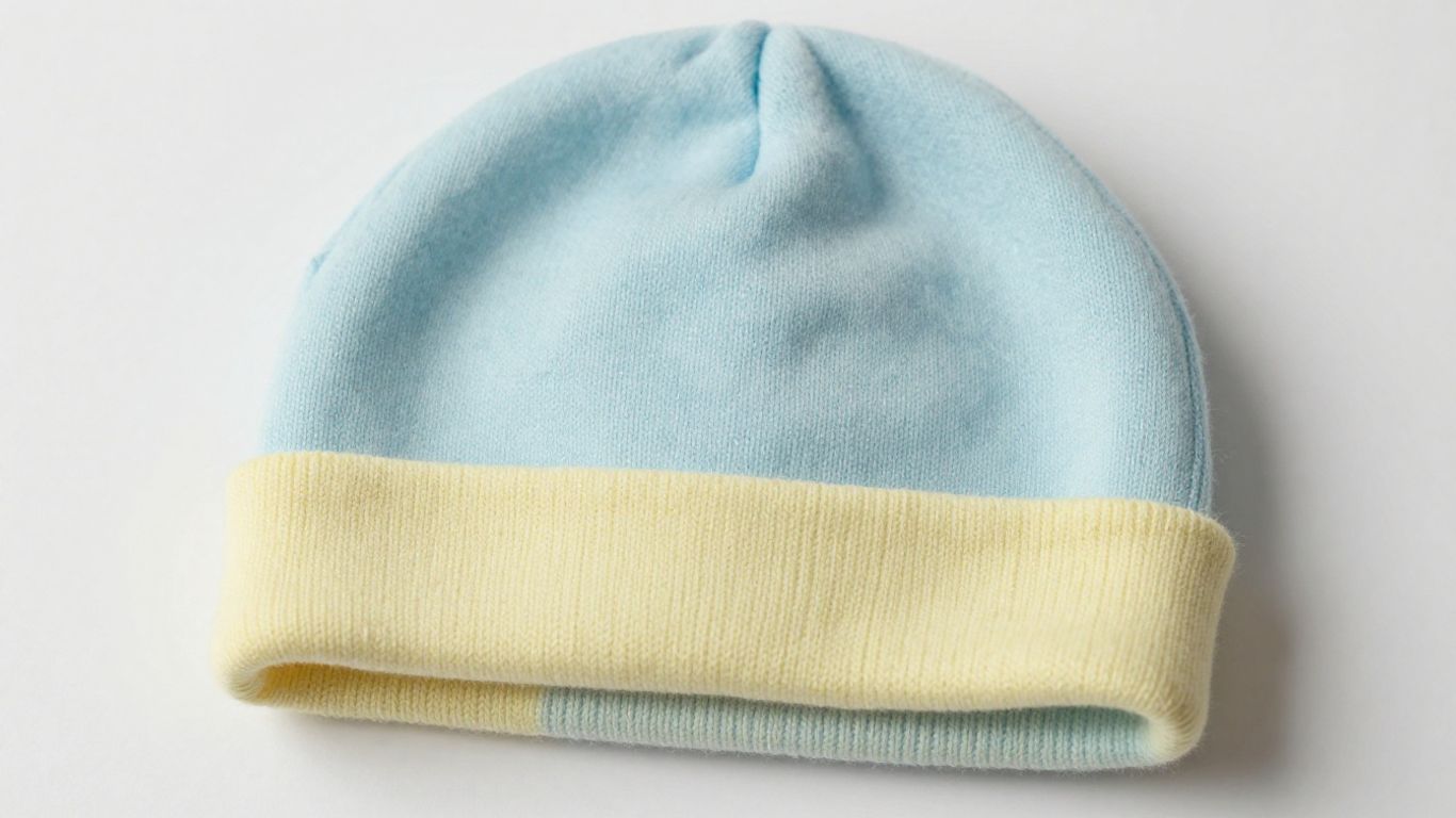Gorrito de bebé de punto suave.