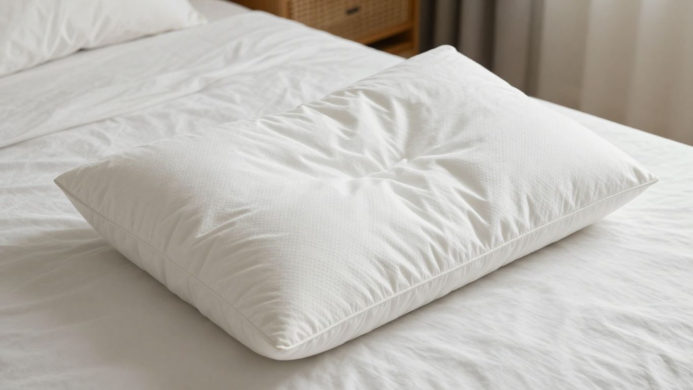 Saatva Latex Pillow on a bed