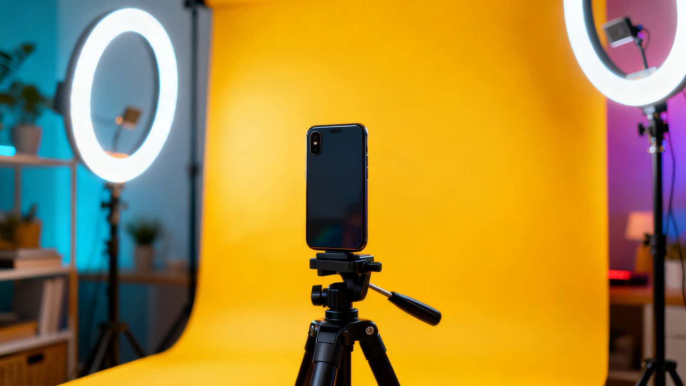 Live broadcast setup studio