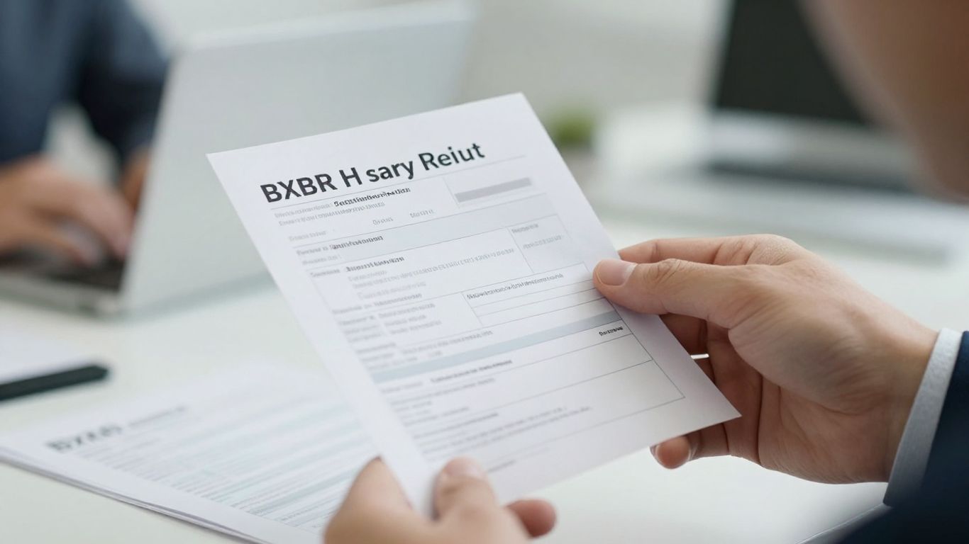 UK visa application form being held.