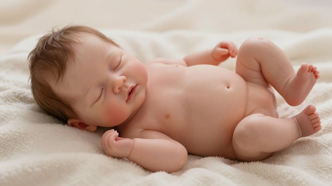 Bebé reborn de silicona durmiendo plácidamente.
