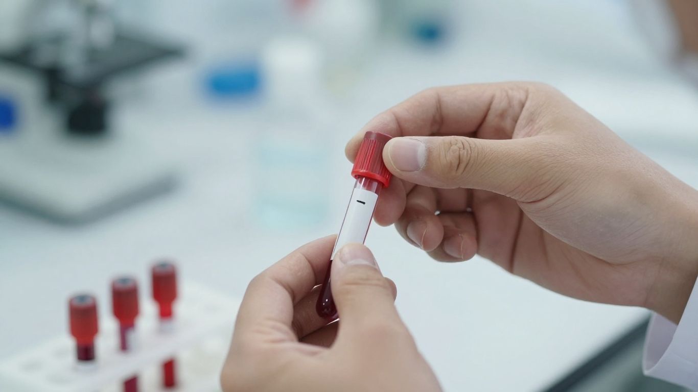 Blood sample tube for bone health testing.