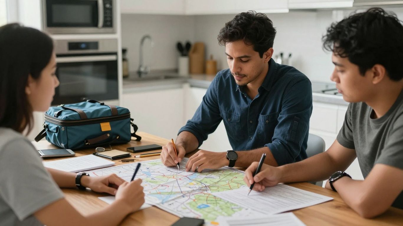 Global team planning an assignment together