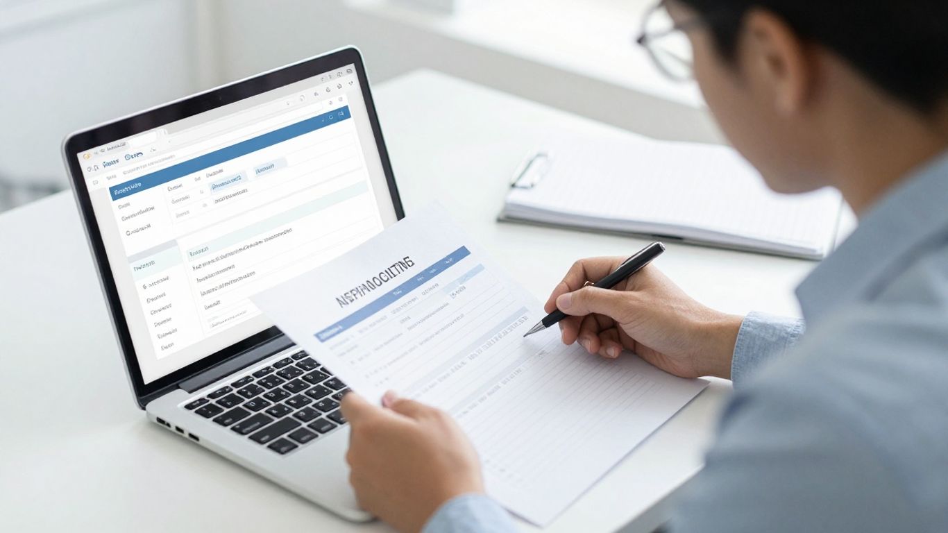 Marketer reviewing clinic search query data