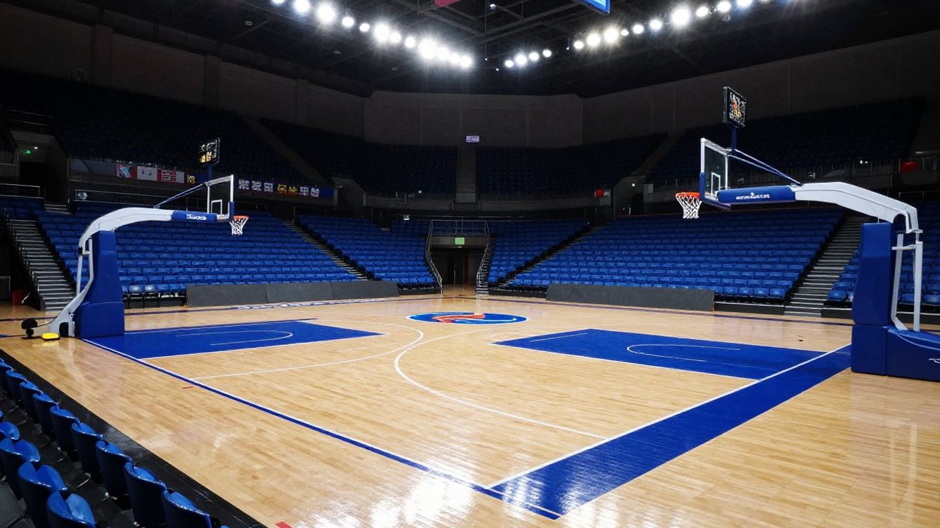Red Energy Arena basketball court interior