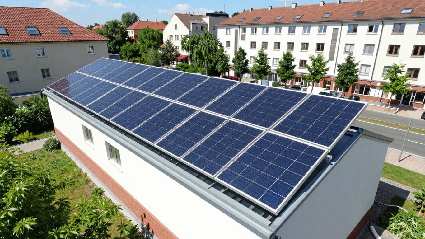 Panneaux solaires JA Solar sur toits européens contemporains