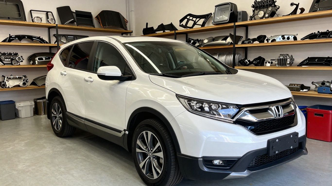 Honda CRV parts in a Sydney garage.