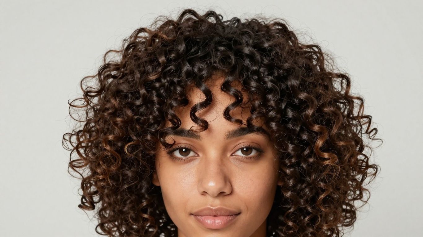 Woman with gorgeous mixed hair curls in protective overnight style.