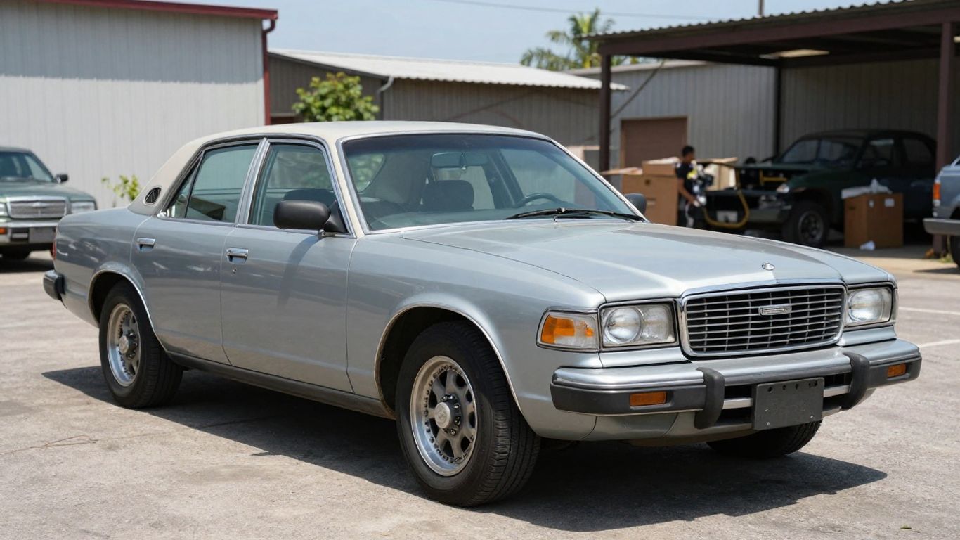 Chrysler 300 Series car at a wrecking yard.