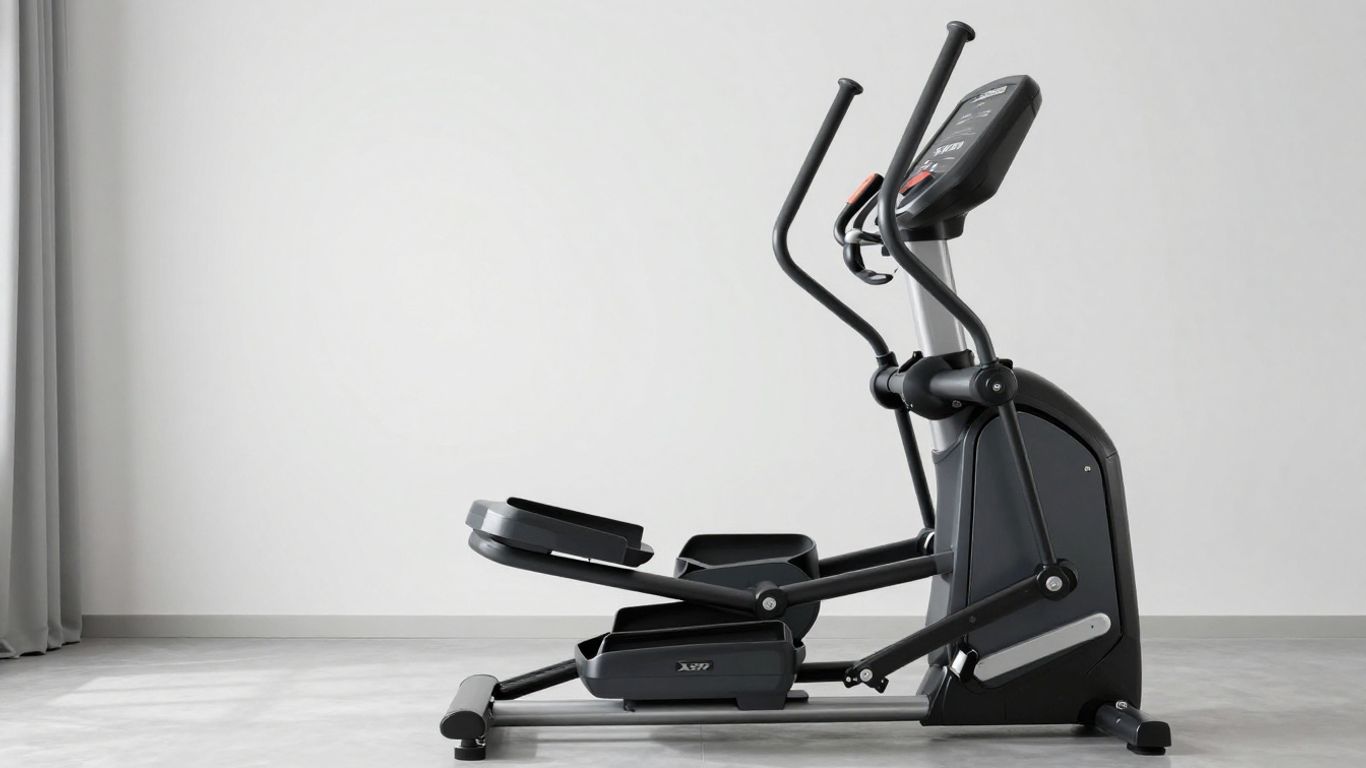 Life Fitness X9i elliptical cross-trainer in a home gym.