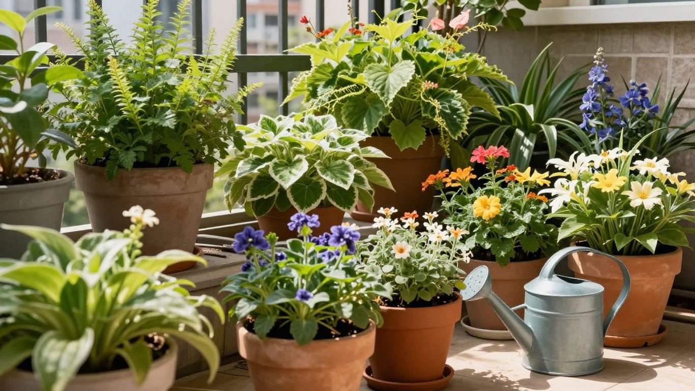 Pflegeleichte Pflanzen auf einem Stadtbalkon