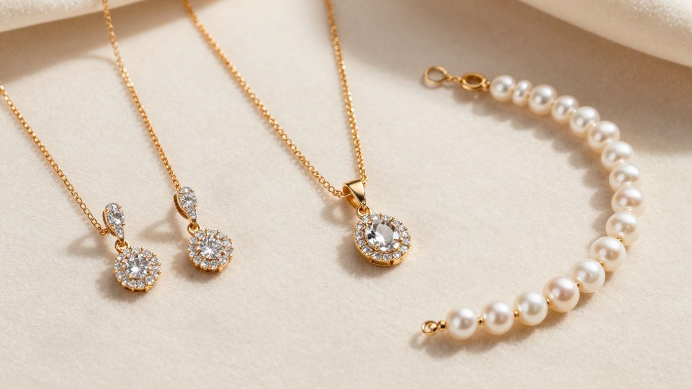 Assortment of fine jewelry pieces for gifting.