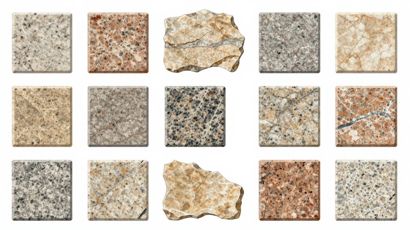 Various 12x12 granite tile designs