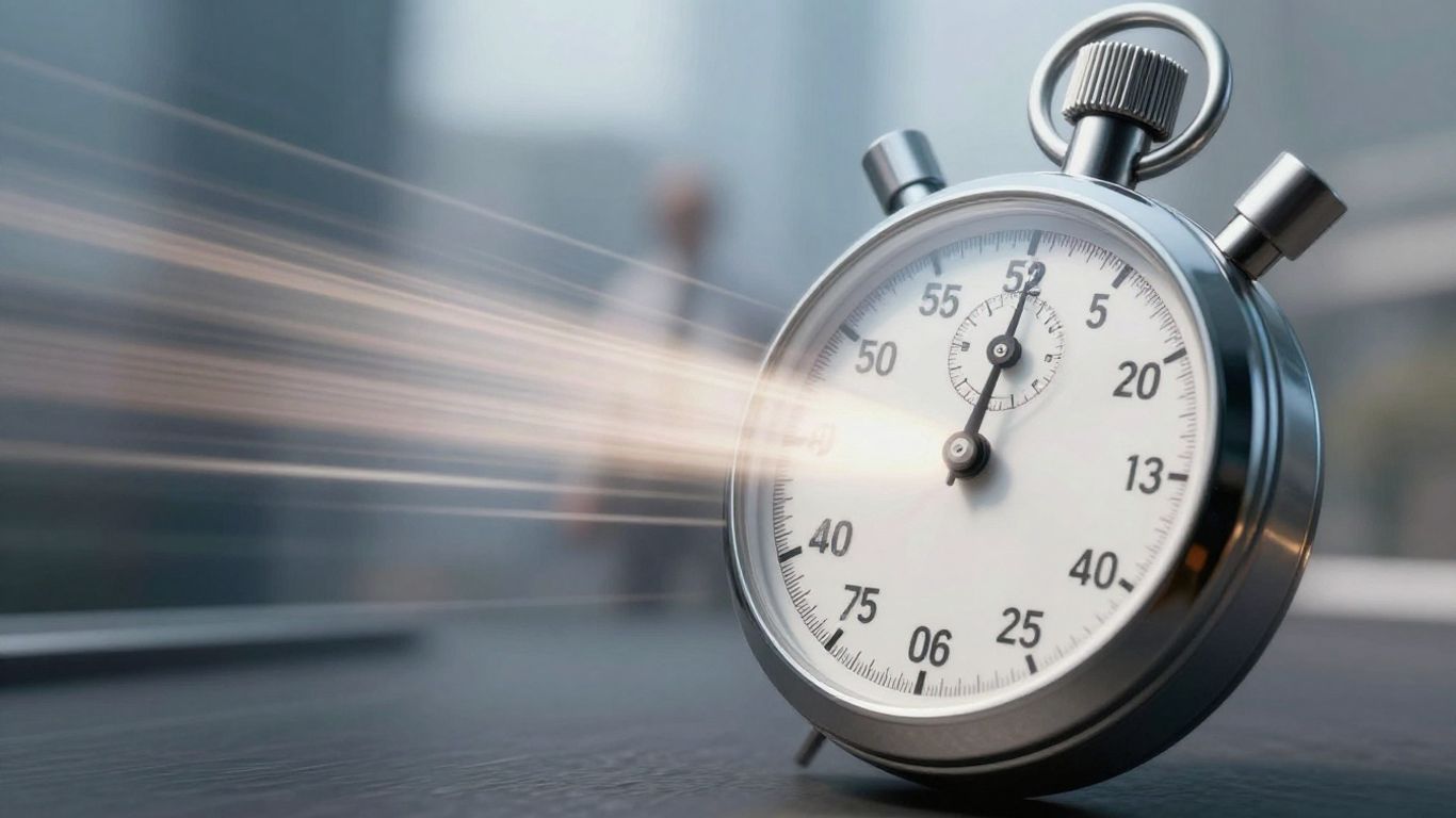 Stopwatch indicating urgent business response time.