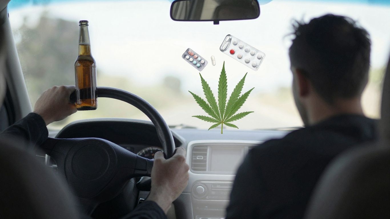 DUI vs DWI impairment: alcohol and drugs.
