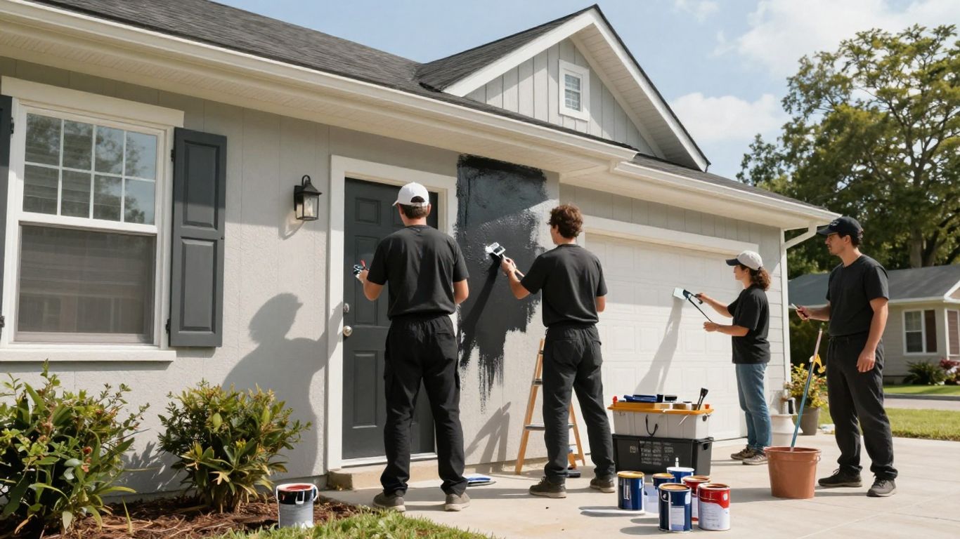 Orlando home exterior painting by skilled professionals.