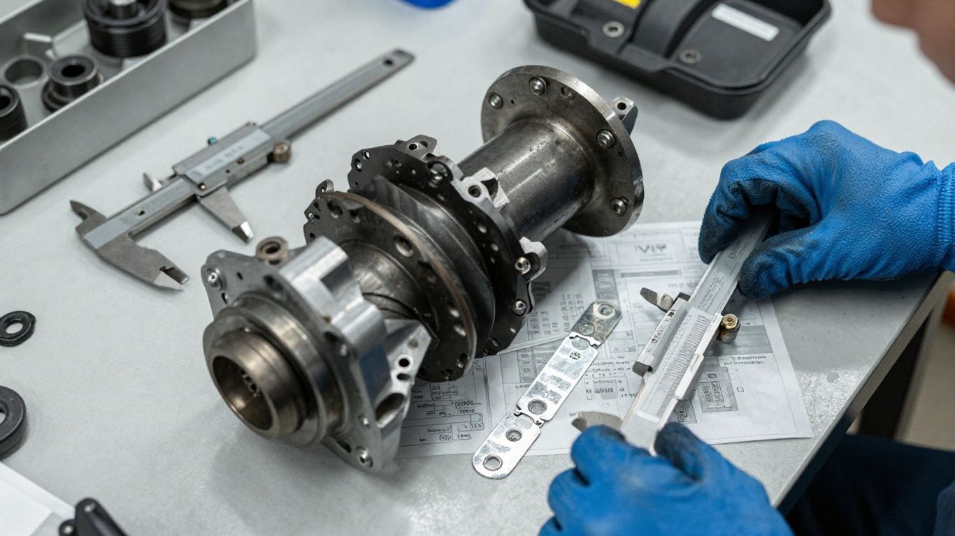 Mini Countryman differential beside identification records