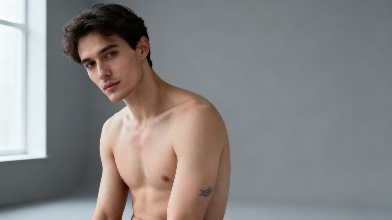 Adult figure reference with neutral studio lighting