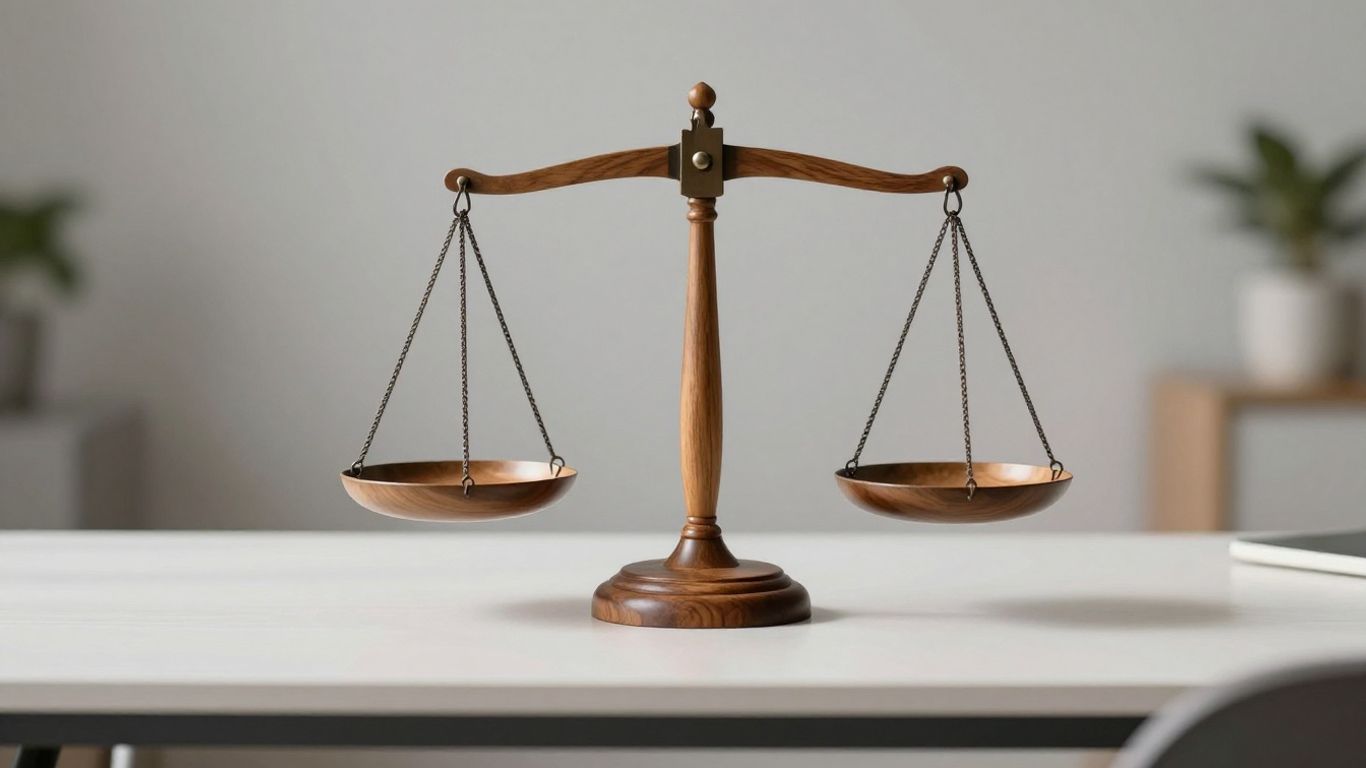 Imagen de equilibrio conceptual sobre un entorno profesional