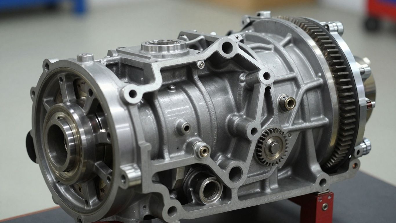 Used Mitsubishi transmission ready for installation.