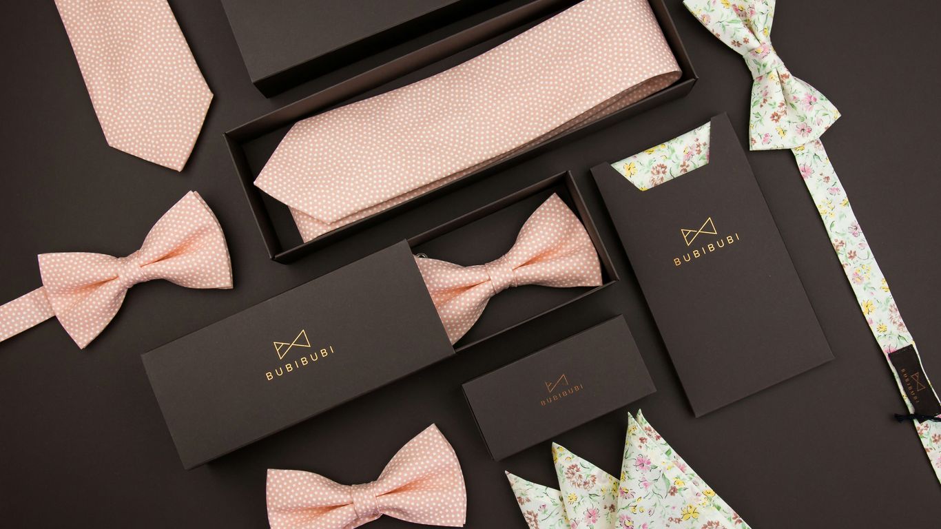 Necktie packaging prepared for export