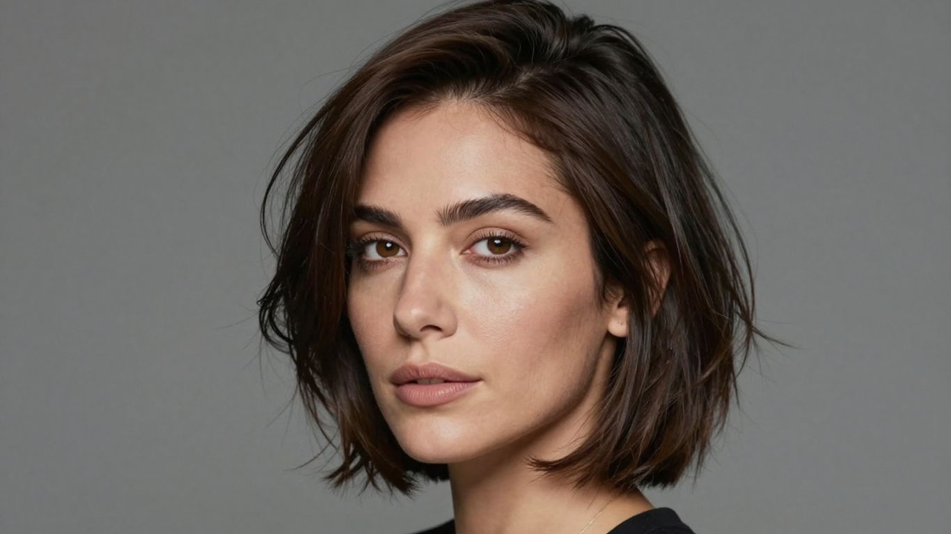 Woman with shag haircut for thinning hair