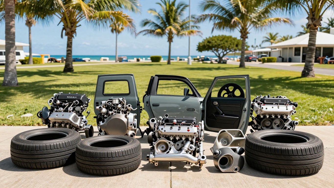 Nissan car parts at Gold Coast wreckers
