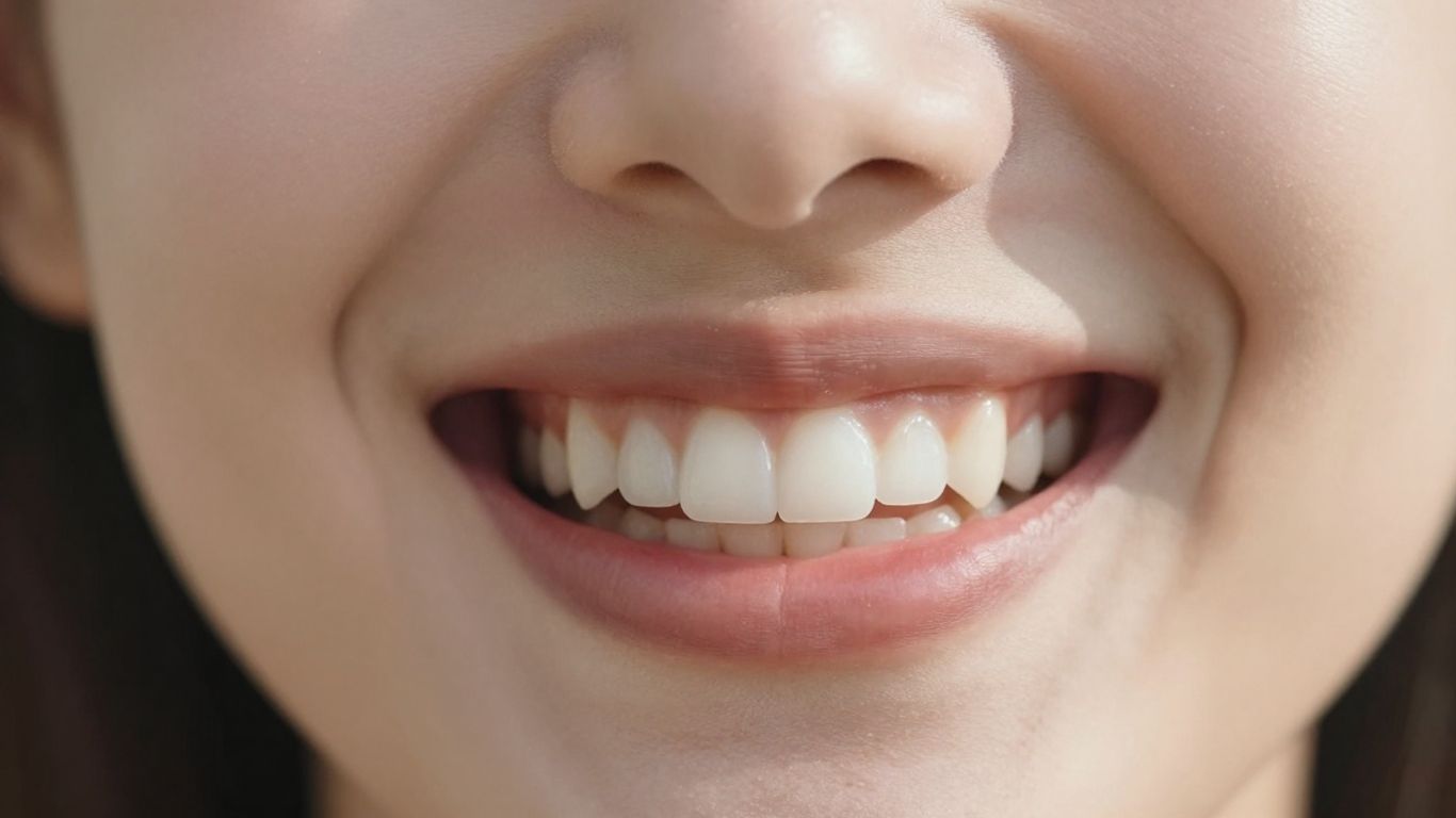 Smiling person with healthy white teeth