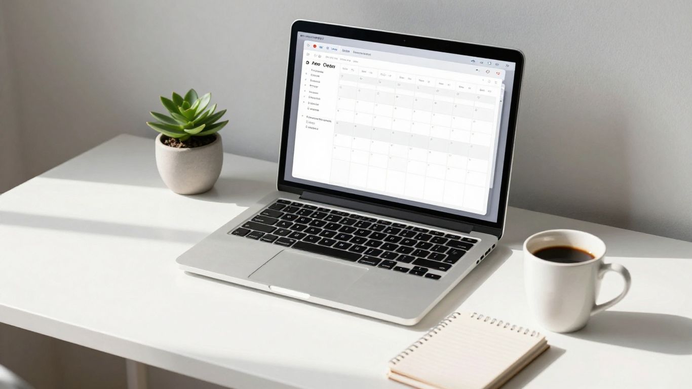 Apple Calendar time blocking on a laptop screen.