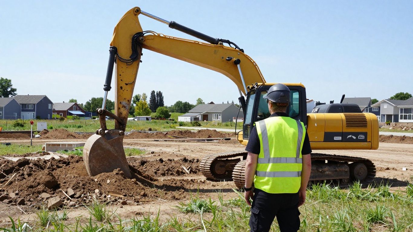 Experienced earthmoving operators at work