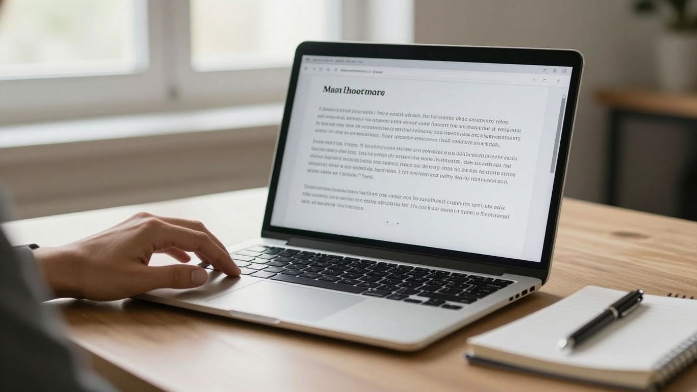 Document editor with a highlighted sentence and suggestion panel