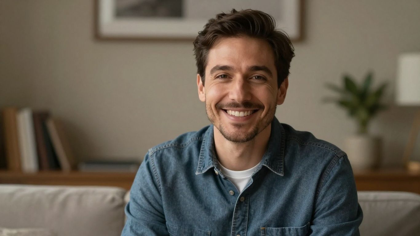 Attractive AI boyfriend offering free online companionship.
